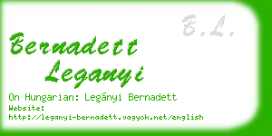 bernadett leganyi business card